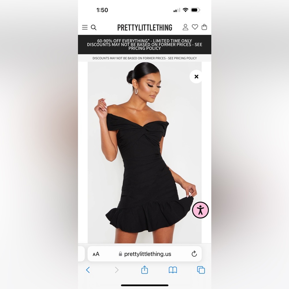 Pretty little thing black dress